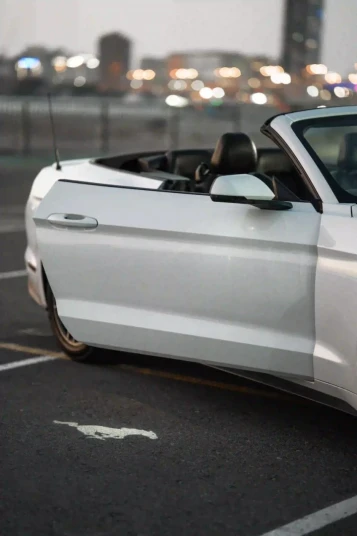 Ford Mustang EcoBoost Convertible 2022 WHITE RENTAL IN DUBAI - undefined